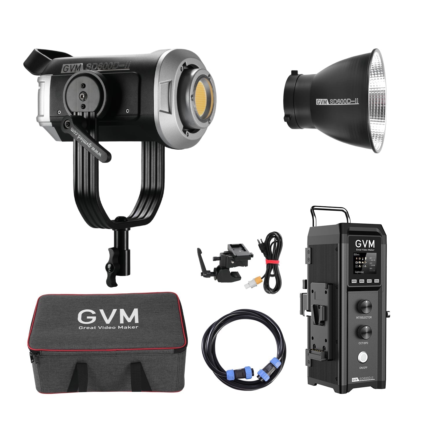 GVM SD600D 600W Upgraded Bi - Color LED Video Light - GVM