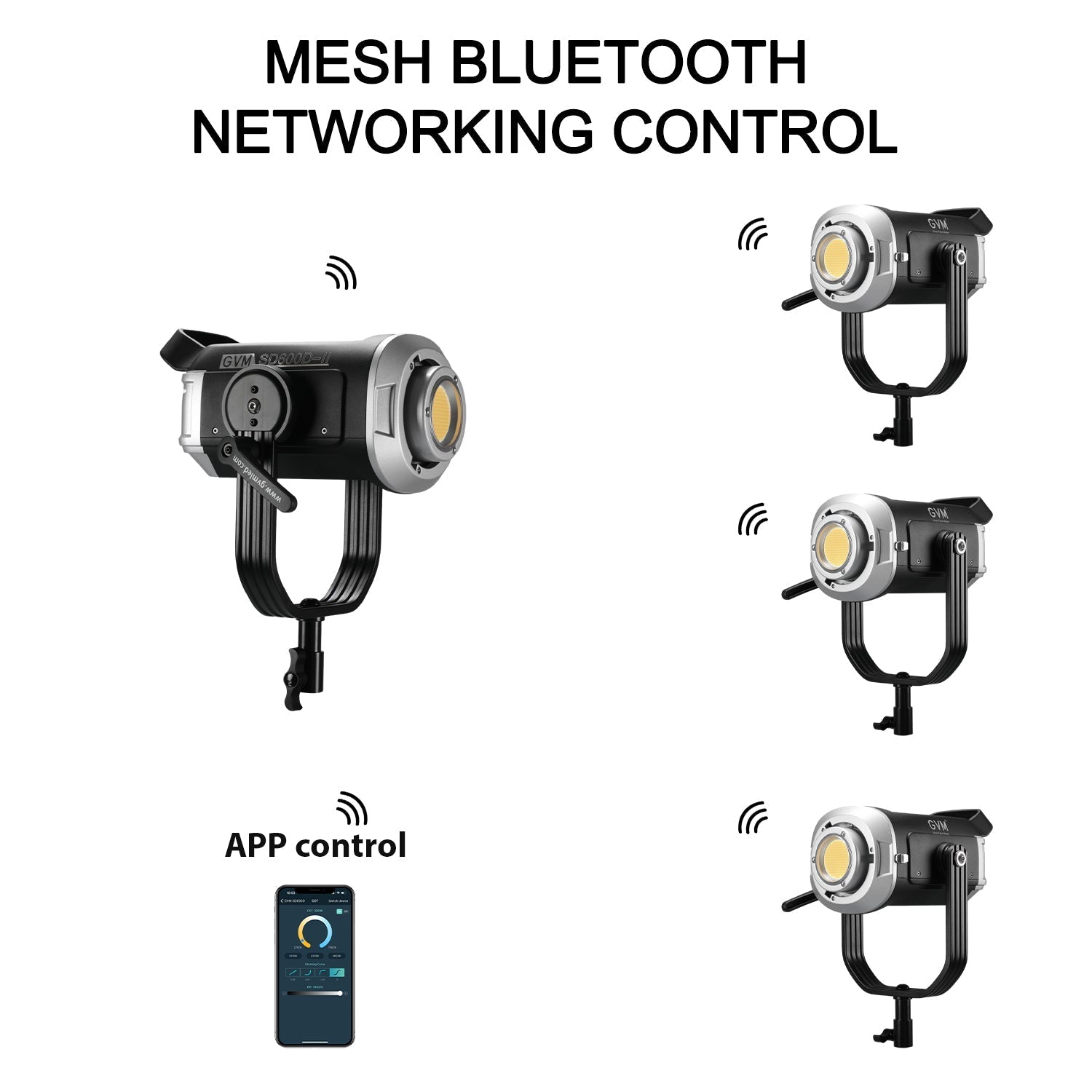 GVM SD600D 600W Upgraded Bi - Color LED Video Light - GVM