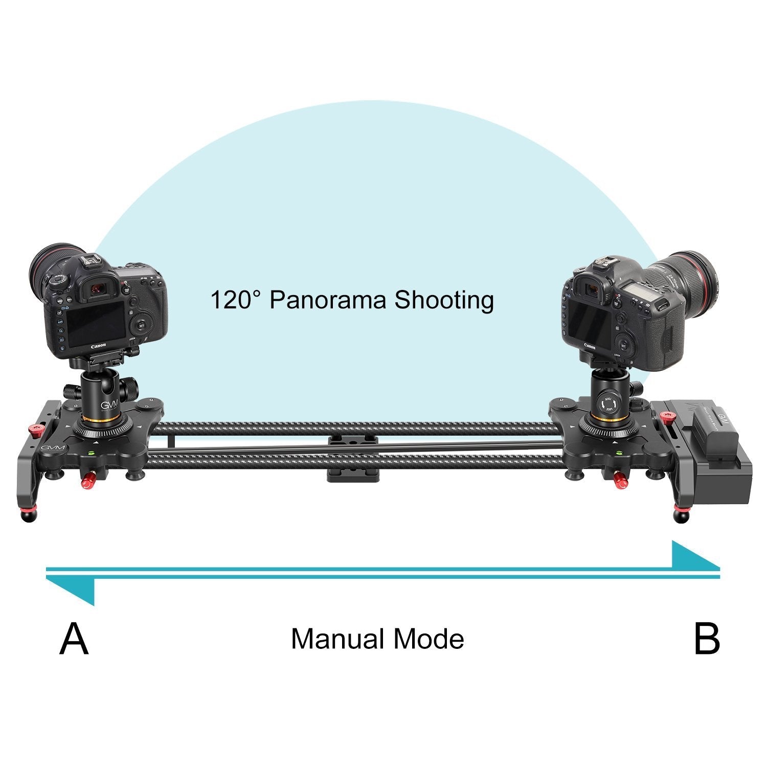 GVM Silder-120 Professional Carbon Fiber Motorized Camera Slider (48”) - GVMLED