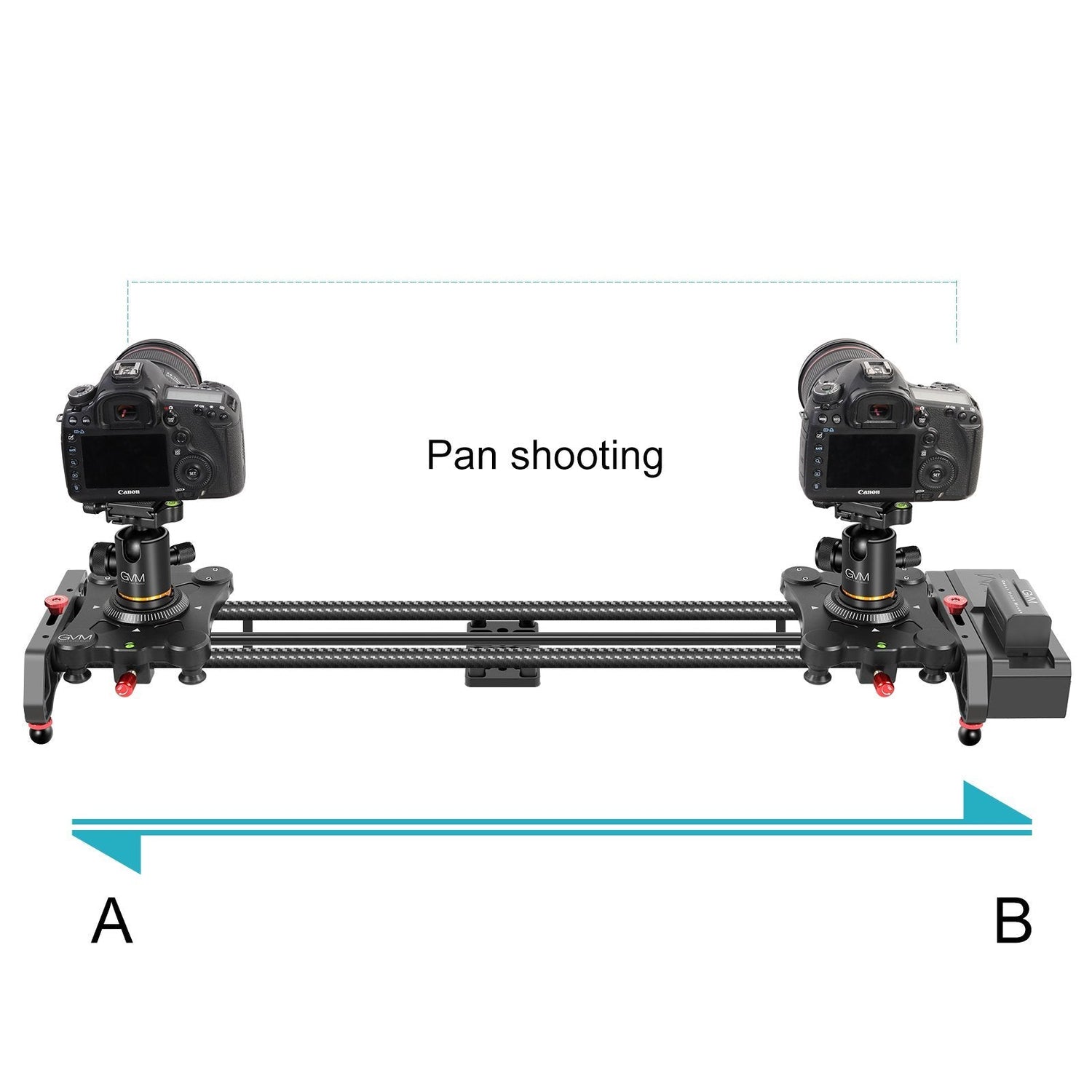 GVM Silder-120 Professional Carbon Fiber Motorized Camera Slider (48”) - GVMLED