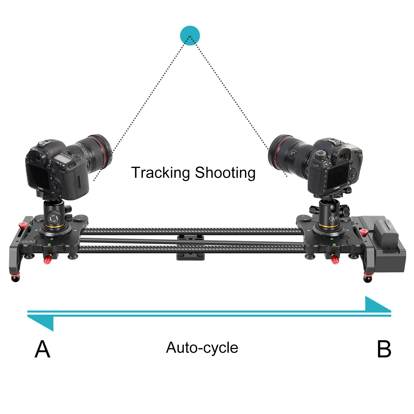 GVM SLIDER-80 Wireless Professional Carbon Fiber Motorized Camera Slid