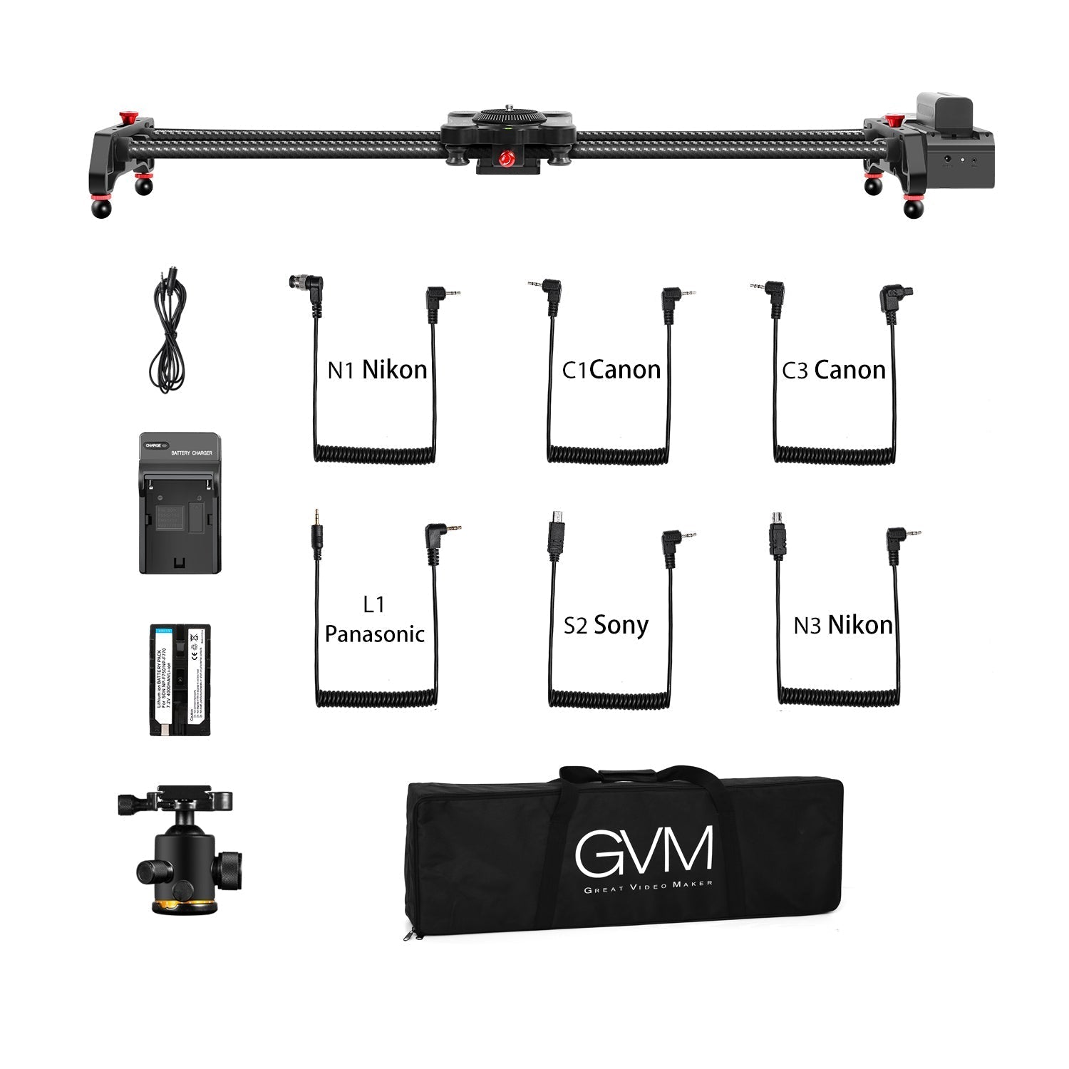 GVM SLIDER-80 Wireless Professional Carbon Fiber Motorized Camera Slider (32