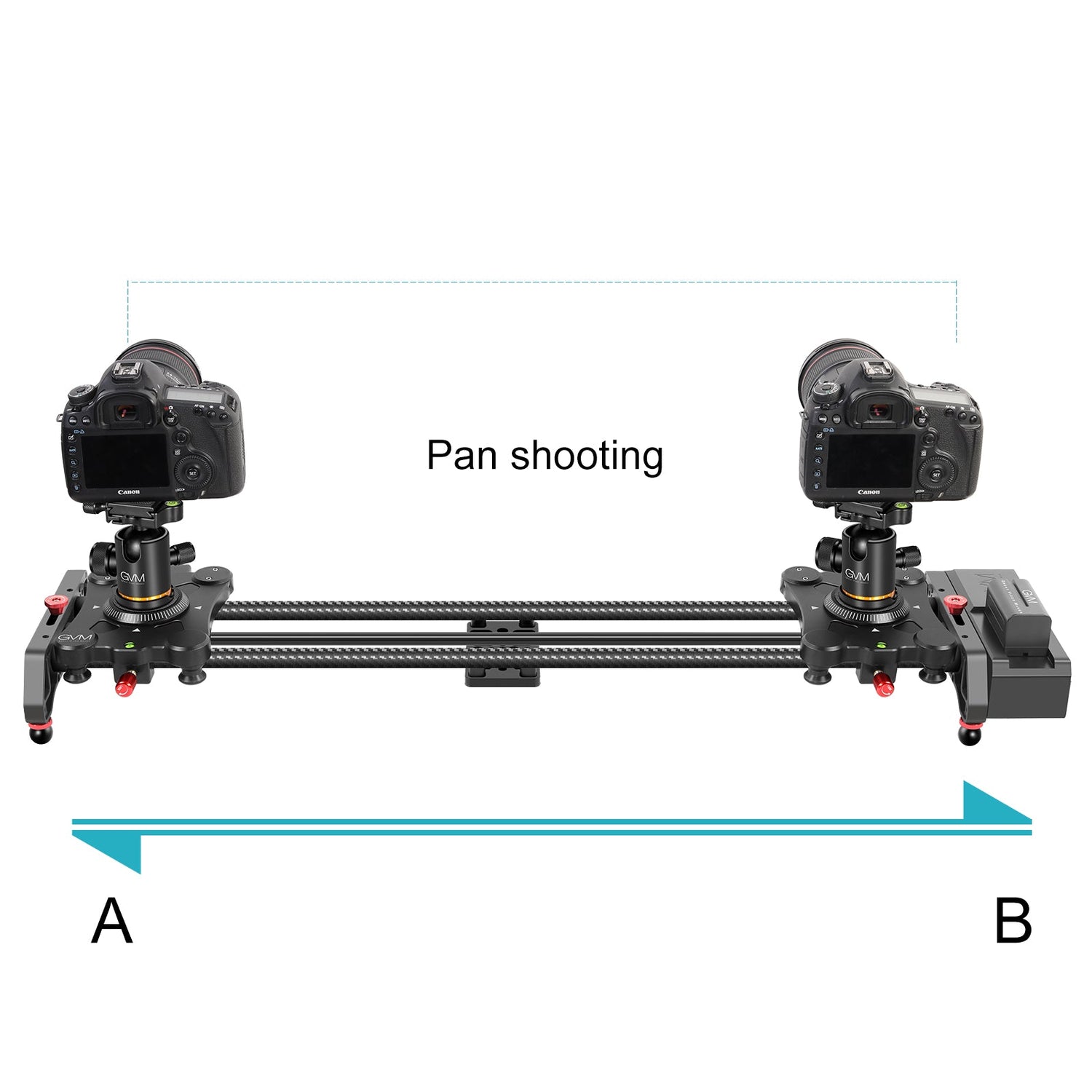 GVM SLIDER-80 Wireless Professional Carbon Fiber Motorized Camera Slider (32