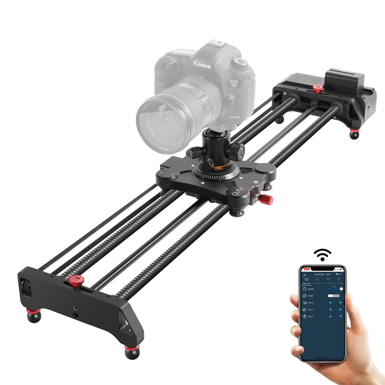 GVM SLIDER-80 Wireless Professional Carbon Fiber Motorized Camera Slider (32