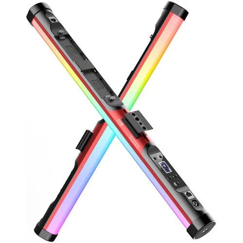 GVM RGB Tube Light with Softbox, 2 Packs 45W Handheld Wand Light, 48